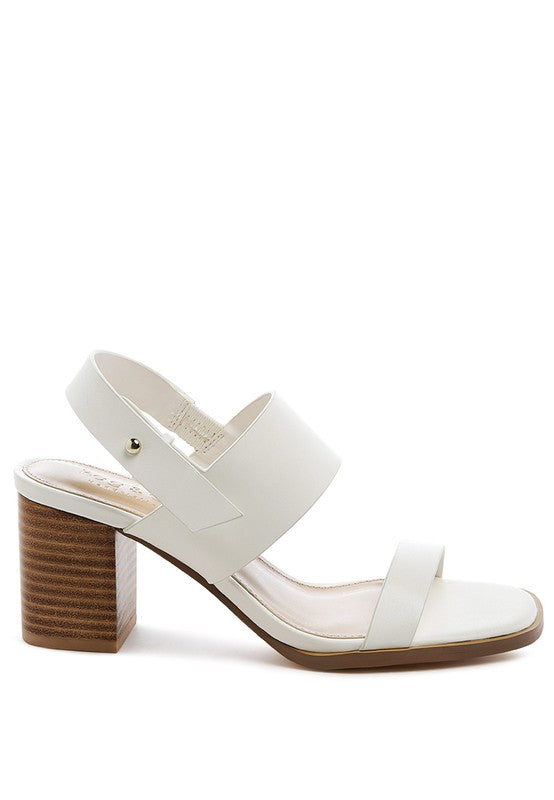 RAG&CO GERTUDE SLINGBACK Block heel Leather Sandal - Premium Sandals from Rag Company - Just $69! Shop now at Ida Louise Boutique