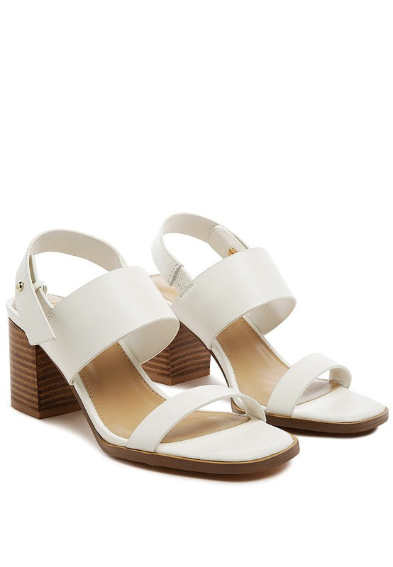 RAG&CO GERTUDE SLINGBACK Block heel Leather Sandal - Premium Sandals from Rag Company - Just $69! Shop now at Ida Louise Boutique