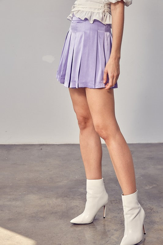 Pleated A Line Mini Skort - Premium Skort from Do + Be Collection - Just $54! Shop now at Ida Louise Boutique