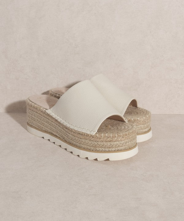 Ivy - Espadrille Platform Slide - Premium Sandals from Oasis Society - Just $48! Shop now at Ida Louise Boutique