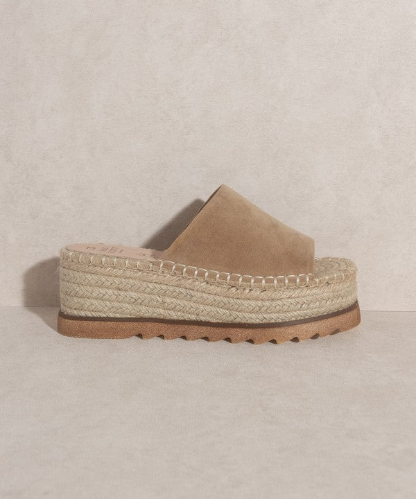 Ivy - Espadrille Platform Slide - Premium Sandals from Oasis Society - Just $48! Shop now at Ida Louise Boutique