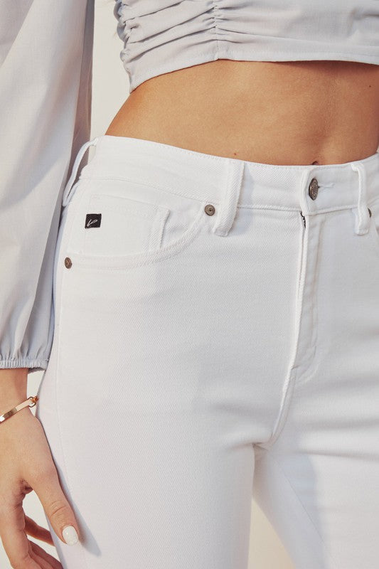High Rise Ankle Skinny White Jeans - Premium Jeans from Kan Can USA - Just $70! Shop now at Ida Louise Boutique