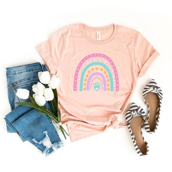 Easter Rainbow Short Sleeve Graphic Tee - Premium  from Olive and Ivory Wholesale - Just $38! Shop now at Ida Louise Boutique