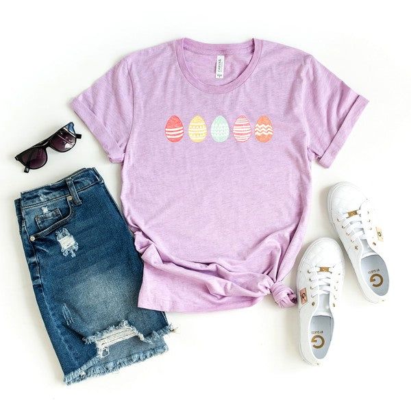 Easter Eggs Short Sleeve Graphic Tee - Premium T-Shirt from Olive and Ivory Wholesale - Just $38! Shop now at Ida Louise Boutique
