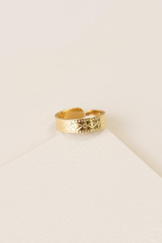 Dole 14K Gold Plated Adjustable Ring