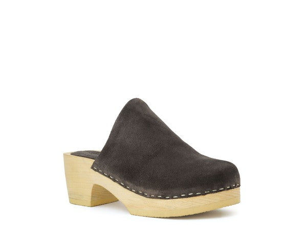 RAG & CO DARCIE TAUPE SUEDE CLOGS - Premium Flats from Rag Company - Just $64! Shop now at Ida Louise Boutique