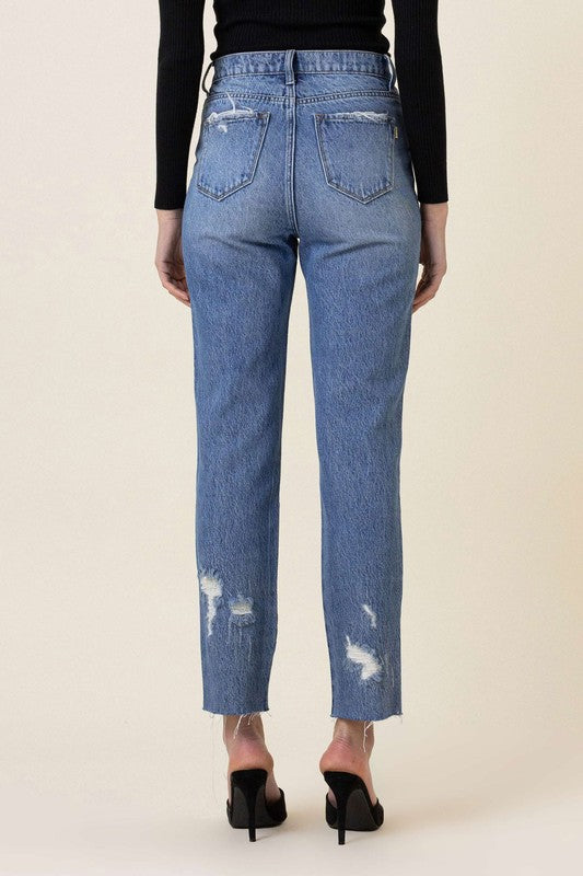 High Waisted Straight Leg Jean - Premium Jeans from Vibrant M.i.U - Just $59! Shop now at Ida Louise Boutique