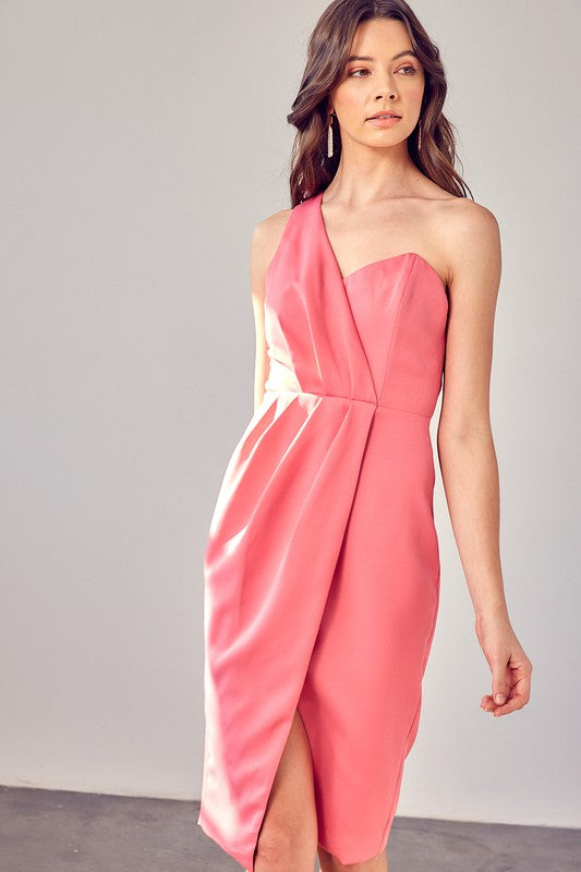 One Shoulder Overlap Dress - Premium  from Do + Be Collection - Just $60! Shop now at Ida Louise Boutique