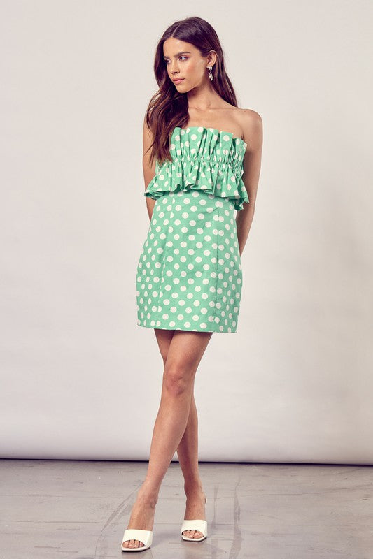 Ruffle Polka Dot Dress - Premium Dresses from Do + Be Collection - Just $60! Shop now at Ida Louise Boutique