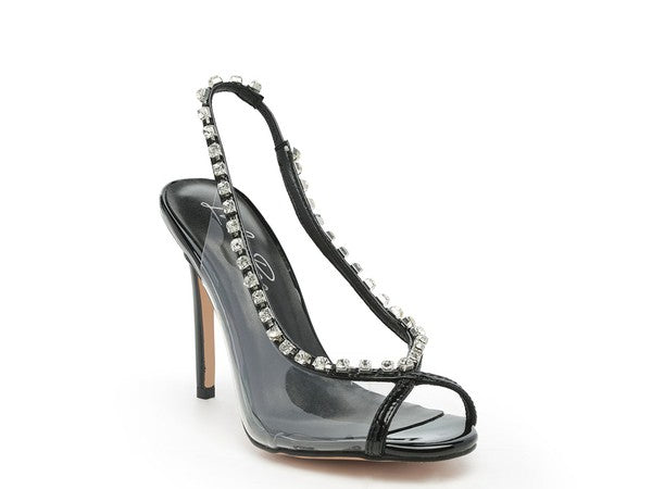 Clear Stiletto Black Sling-back - Premium Heels from Rag Company - Just $62! Shop now at Ida Louise Boutique