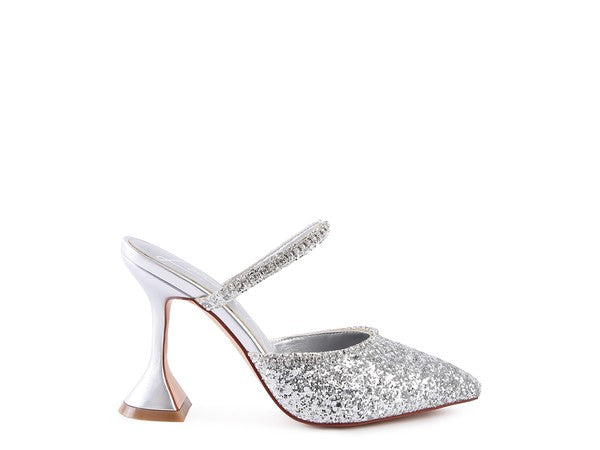 IRIS Glitter Spool Heel Sandal - Premium Sandals from Rag Company - Just $68! Shop now at Ida Louise Boutique