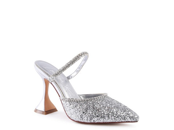 IRIS Glitter Spool Heel Sandal - Premium Sandals from Rag Company - Just $68! Shop now at Ida Louise Boutique