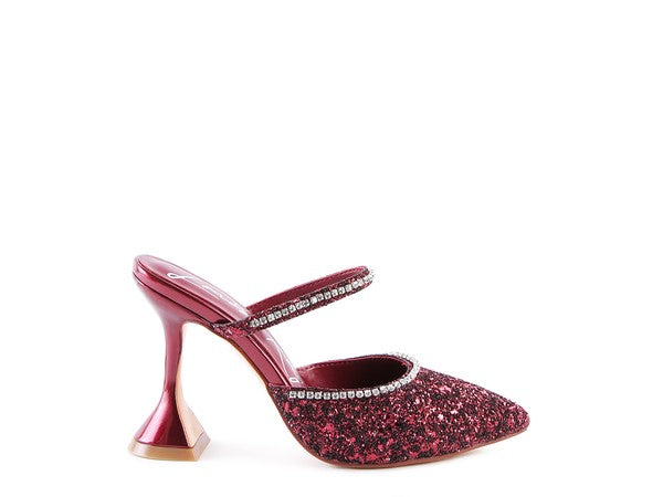 IRIS Glitter Spool Heel Sandal - Premium Sandals from Rag Company - Just $68! Shop now at Ida Louise Boutique