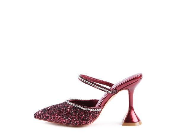 IRIS Glitter Spool Heel Sandal - Premium Sandals from Rag Company - Just $68! Shop now at Ida Louise Boutique