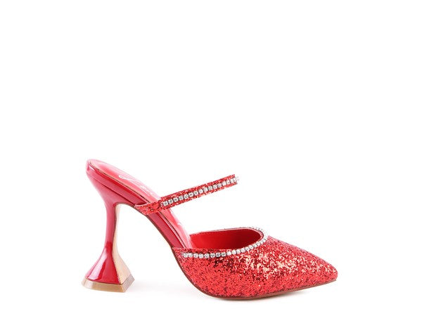 IRIS Glitter Spool Heel Sandal - Premium Sandals from Rag Company - Just $68! Shop now at Ida Louise Boutique