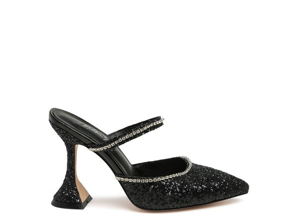 IRIS Glitter Spool Heel Sandal - Premium Sandals from Rag Company - Just $68! Shop now at Ida Louise Boutique