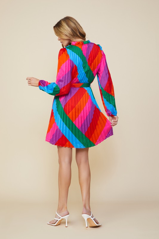 Rain Striped Multi Color Dress