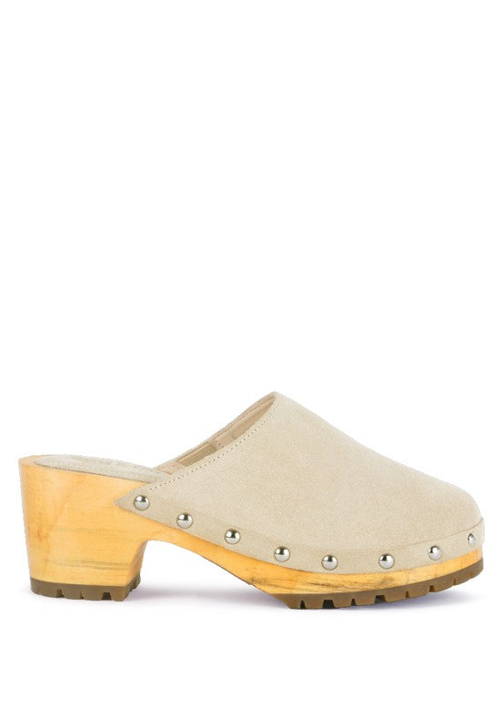 CEDRUS FINE Suede Studded Clog - Premium Flats from Rag Company - Just $70! Shop now at Ida Louise Boutique