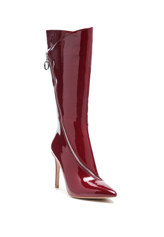 Knee High Zip Around Heeled Stiletto Boot - Premium Knee High Boots from Rag Company - Just $108! Shop now at Ida Louise Boutique
