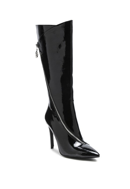 Knee High Zip Around Heeled Stiletto Boot - Premium Knee High Boots from Rag Company - Just $108! Shop now at Ida Louise Boutique