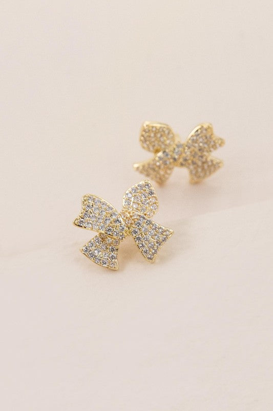 Ribbon Stud Earrings - Premium Earrings from Lovoda - Just $35! Shop now at Ida Louise Boutique