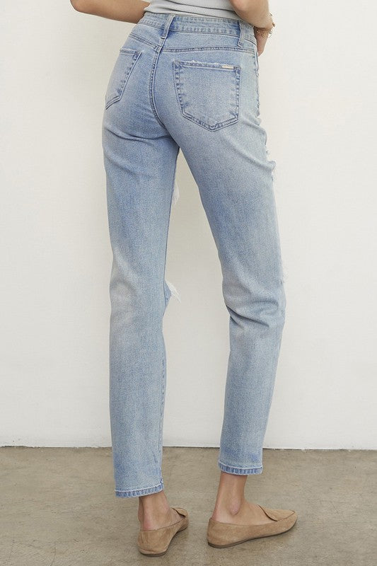 Ripped Boyfriend Jeans - Premium Jeans from Denim Lab USA - Just $72! Shop now at Ida Louise Boutique