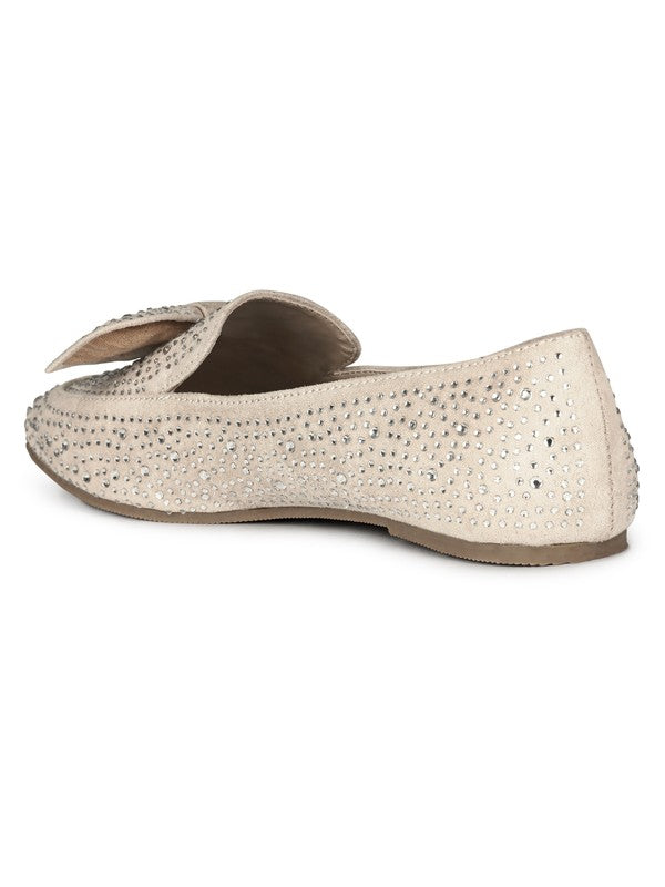 DEWDROPS Embellished Bejeweled Women's Bow Loafer - Premium Loafers from Rag Company - Just $52! Shop now at Ida Louise Boutique