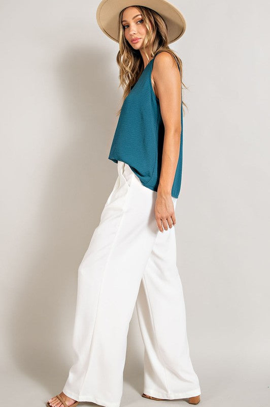 Straight Leg Pleated Pants with Pockets - Premium Pants from eesome - Just $60! Shop now at Ida Louise Boutique