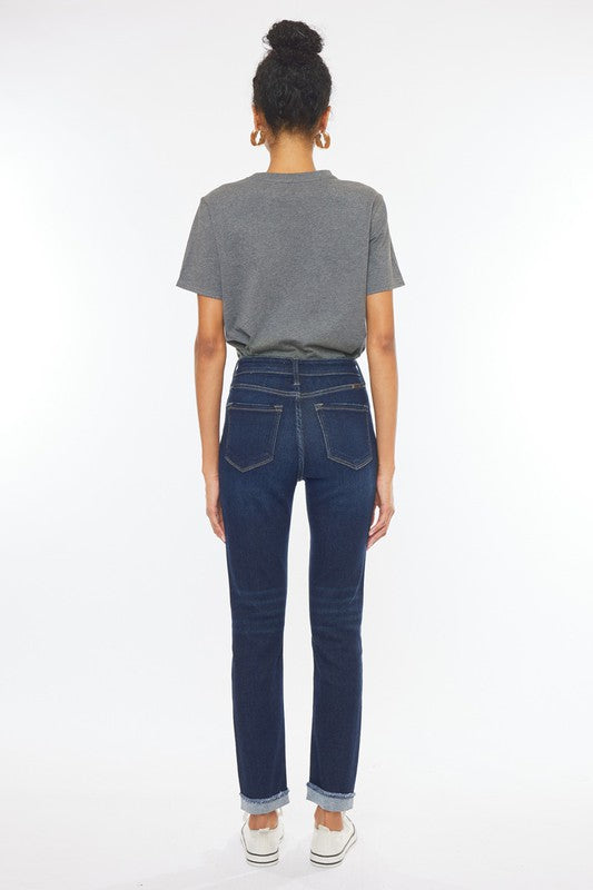 Kancan Dark High Rise Cigarette Jeans - Premium Jeans from Kan Can USA - Just $70! Shop now at Ida Louise Boutique