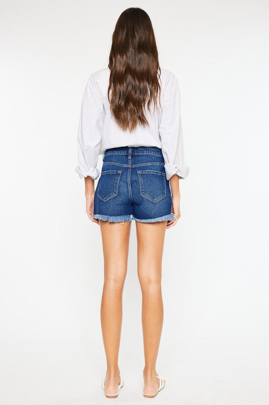High Rise No Stitch Frayed Hem Shorts - Premium  from Kan Can USA - Just $50! Shop now at Ida Louise Boutique