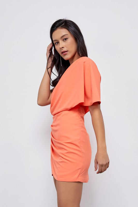 One Shoulder Wrap Dress - Premium Dresses from Do + Be Collection - Just $64! Shop now at Ida Louise Boutique