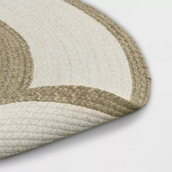 6x6 Feet Neutral Indoor Outdoor Braided Area Rug - Premium Area Rug from Home Mart Goods - Just $165! Shop now at Ida Louise Boutique