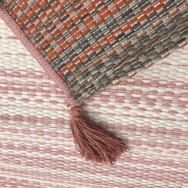 7' x 10' 7x10 Pink Warm Outdoor Striped Area Rug - Premium Area Rug from Home Mart Goods - Just $180! Shop now at Ida Louise Boutique