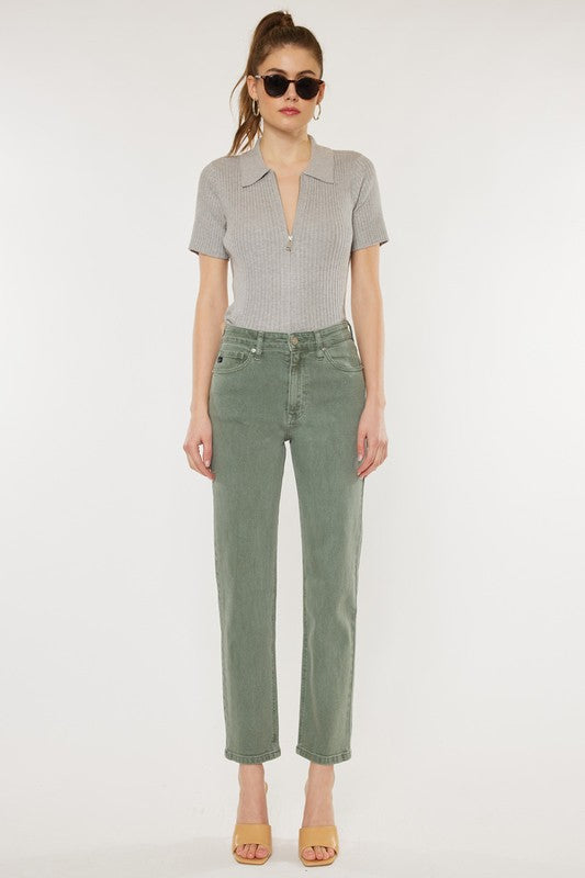Ultra High Rise 90's Olive Straight - Premium Jeans from Kan Can USA - Just $64! Shop now at Ida Louise Boutique
