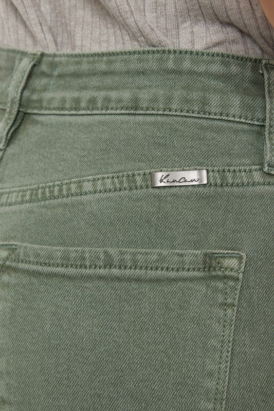 Ultra High Rise 90's Olive Straight - Premium Jeans from Kan Can USA - Just $64! Shop now at Ida Louise Boutique