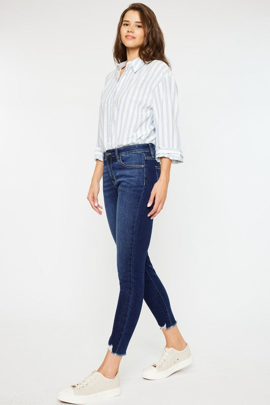 Mid RIse Ankle Skinny Jeans - Premium  from Kan Can USA - Just $74! Shop now at Ida Louise Boutique