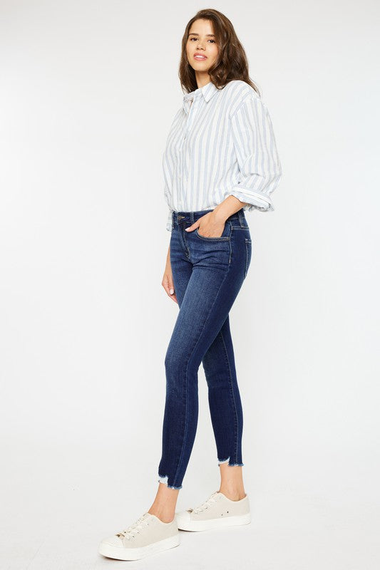 Mid RIse Ankle Skinny Jeans - Premium  from Kan Can USA - Just $74! Shop now at Ida Louise Boutique