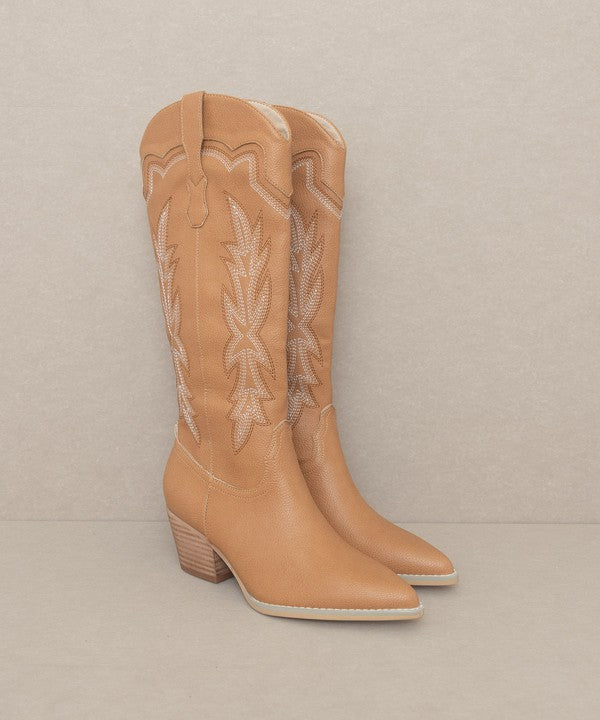 Oasis Society Ainsley - Embroidered Cowboy Boot - Premium Cowboy boots from Oasis Society - Just $74! Shop now at Ida Louise Boutique