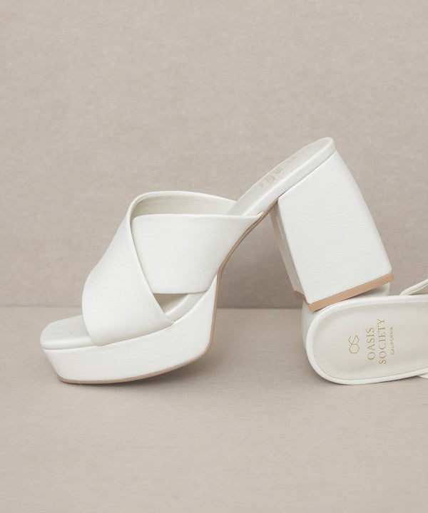 Carmen - Chunky Platform Mule Heel - Premium Sandals from Oasis Society - Just $65! Shop now at Ida Louise Boutique