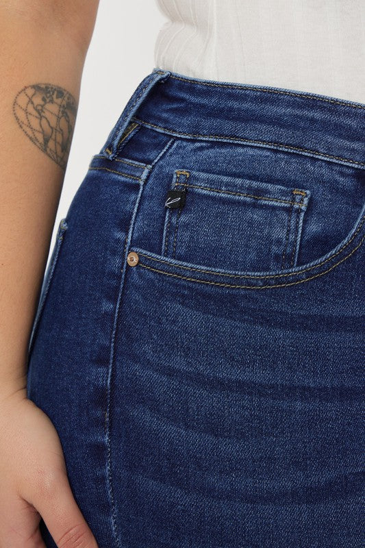 Plus Size Slim Straight Dark Wash Jeans - Premium Jeans from Kan Can USA - Just $70! Shop now at Ida Louise Boutique