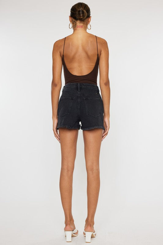Kancan High Rise Black Denim Shorts - Premium Shorts from Kan Can USA - Just $51! Shop now at Ida Louise Boutique