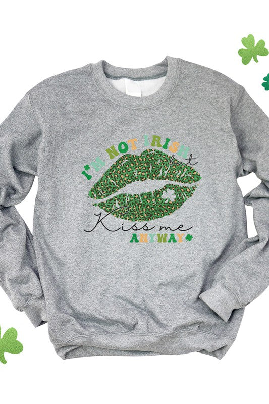 Kiss Me Anyway Graphic Sweatshirt - Premium Sweatshirt from Olive and Ivory Wholesale - Just $50! Shop now at Ida Louise Boutique