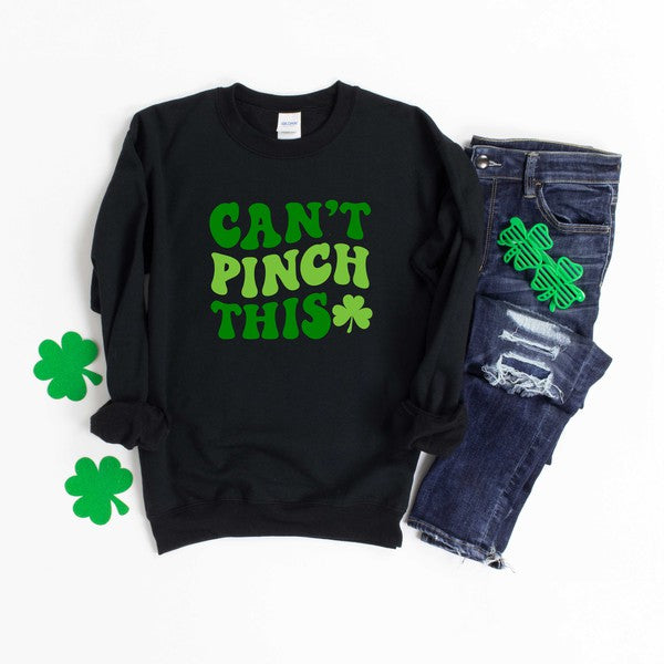 Can't Pinch This Graphic St. Patrick's Day Sweatshirt - Premium Sweatshirt from Olive and Ivory Wholesale - Just $48! Shop now at Ida Louise Boutique