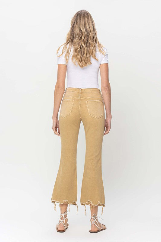 Vintage High Rise Raw Flare Hem Jeans - Premium Jeans from VERVET by Flying Monkey - Just $68! Shop now at Ida Louise Boutique