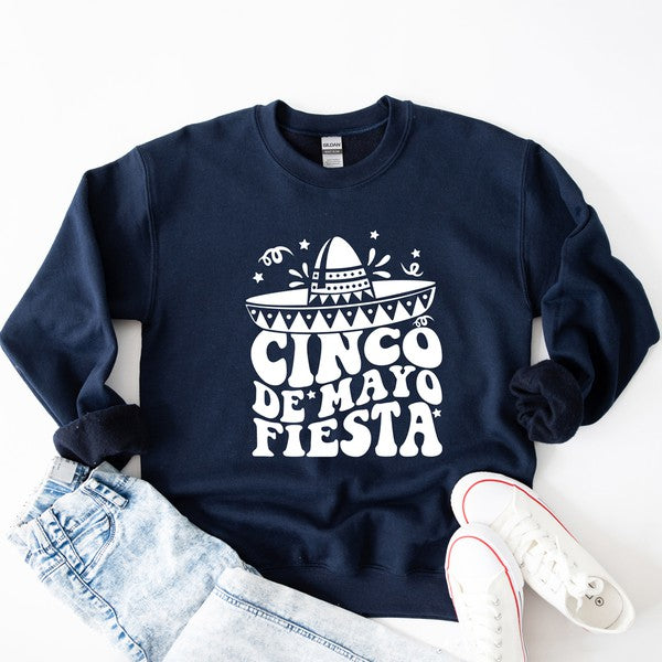 Cinco De Mayo Fiesta Graphic Sweatshirt - Premium Sweatshirt from Olive and Ivory Wholesale - Just $50! Shop now at Ida Louise Boutique
