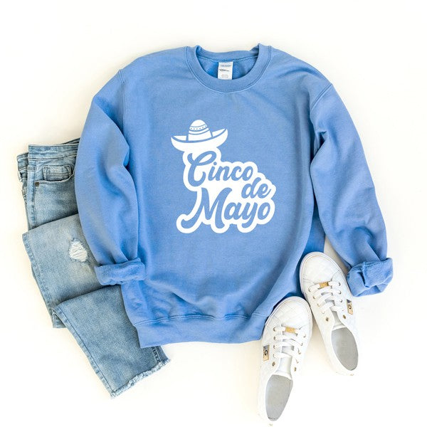 Cinco De Mayo Cursive Graphic Sweatshirt - Premium Sweatshirt from Olive and Ivory Wholesale - Just $50! Shop now at Ida Louise Boutique