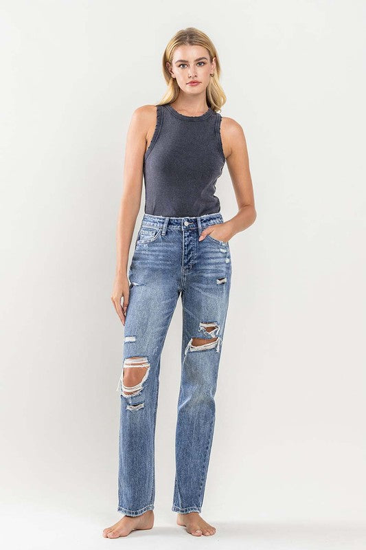 90'S Vintage Slim Straight Jean - Premium Jeans from Flying Monkey - Just $70! Shop now at Ida Louise Boutique