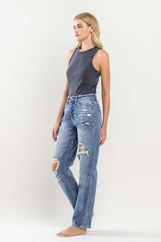90'S Vintage Slim Straight Jean - Premium Jeans from Flying Monkey - Just $70! Shop now at Ida Louise Boutique