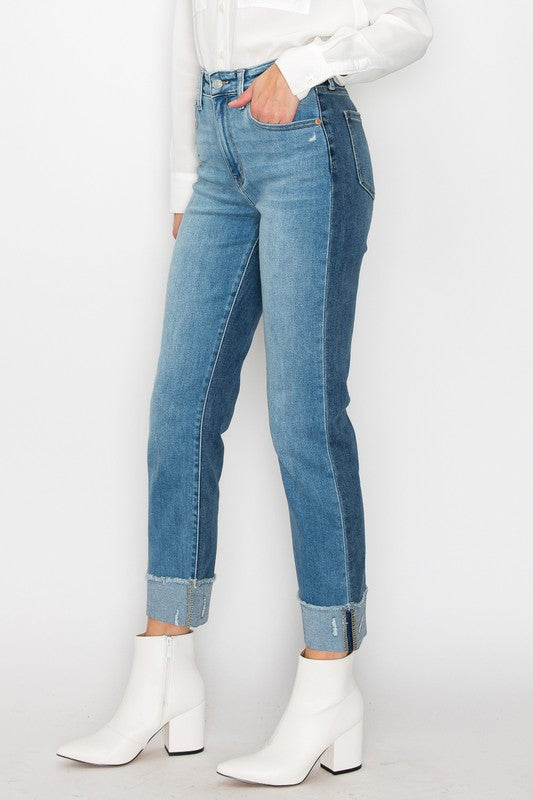 Plus Size High Rise Straight Jeans - Premium Jeans from Artemis Vintage - Just $76! Shop now at Ida Louise Boutique