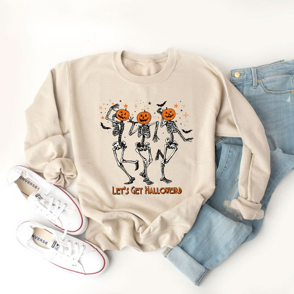 Let's Get Halloweird Graphic Sweatshirt - Premium Sweatshirt from Olive and Ivory Wholesale - Just $52! Shop now at Ida Louise Boutique